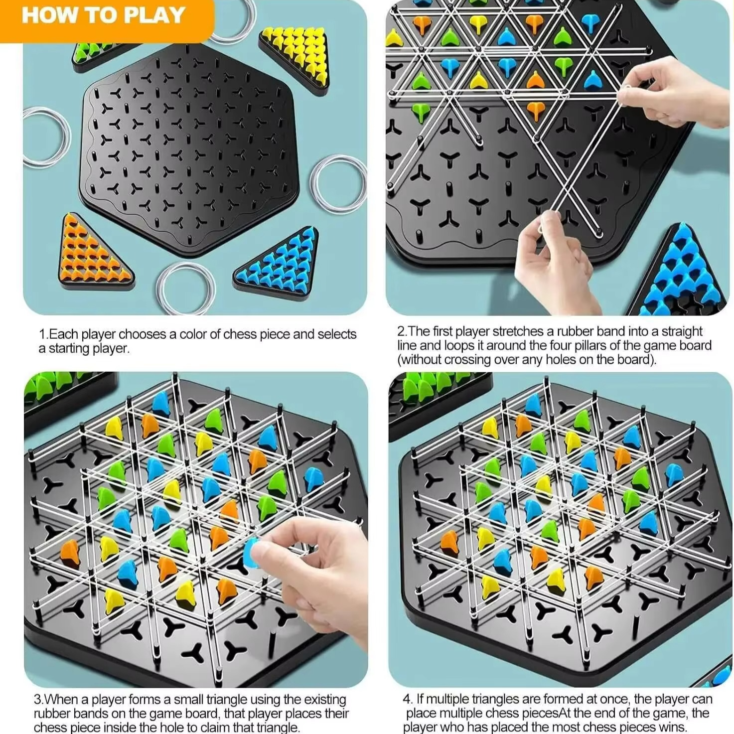 Chain Triangle Chess Duel Strategy Board Game for Kids and Adults – Zoolase