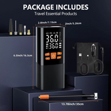 Load image into Gallery viewer, Portable Tire Inflator Air Compressor, 180 PSI Rechargeable Pump with 25000mAh Battery
