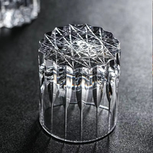 Load image into Gallery viewer, Hand Cut Edo Kiriko Crystal Starburst Whiskey Glass

