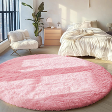 Load image into Gallery viewer, Round Shaggy Fluffy Area Rug for Bedroom or Living Room – Non-Slip, Machine Washable
