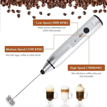 Load image into Gallery viewer, Portable USB Electric Milk Frother Handheld Coffee Whisk and Mini Food Blender
