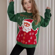 Load image into Gallery viewer, Cozy Santa Jacquard Christmas Sweater for Women
