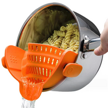 Load image into Gallery viewer, Adjustable Clip On Pot Strainer for Pots Pans and Bowls

