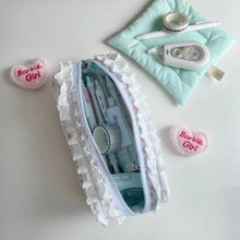 Load image into Gallery viewer, Lace Floral Large Capacity Pencil Case for Students and Office Organization
