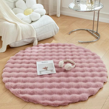 Load image into Gallery viewer, Luxury Faux Fur Bubble Round Rug for Bedroom and Living Room
