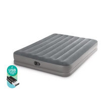 Load image into Gallery viewer, 12" Queen Air Mattress with USB Pump and Fiber-Tech Support
