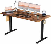 Load image into Gallery viewer, Adjustable Electric Standing Desk 63x24" - Ergonomic Home Office Workstation
