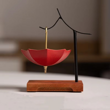 Load image into Gallery viewer, Creative Umbrella Black Porcelain Tea Infuser for Loose Leaf Tea

