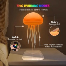 Load image into Gallery viewer, RGB Jellyfish Night Light Touch Sensor Color Changing Rechargeable Desk Lamp
