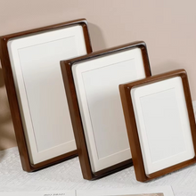 Load image into Gallery viewer, Solid Wood Black Walnut Round Corner Photo Frame
