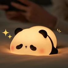 Load image into Gallery viewer, Panda Touch-Activated Silicone LED Nightlight – USB Rechargeable, Syncable Soft Glow Lamp
