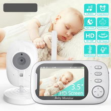 Load image into Gallery viewer, Advanced 3.5" Wireless Baby Monitor with Night Vision, Temperature Sensor, and Two-Way Audio
