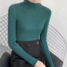Load image into Gallery viewer, Women’s Mock Neck Knit Sweater – Slim Fit, Vintage-Inspired Pullover for Fall and Winter
