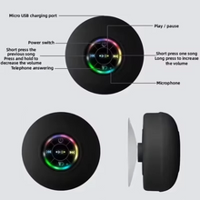 Load image into Gallery viewer, Waterproof Portable Bluetooth Speaker with LED Lights and Suction Cup
