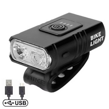 Load image into Gallery viewer, USB Rechargeable Bike Front and Rear Light Set with LED Headlamp for Night Cycling
