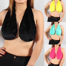 Load image into Gallery viewer, Women's Nursing Tube Top Towel Wrap with Halter Neck – Breathable Pink Intimates Top

