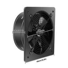 Load image into Gallery viewer, 16" 750W Industrial Axial Exhaust Fan with Square Frame and Low Noise Design
