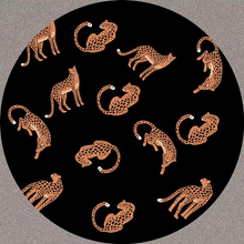 Load image into Gallery viewer, Plush Round Leopard Pattern Area Rug – Soft Thickened Floor Mat for Bedroom or Living Room
