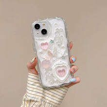 Load image into Gallery viewer, Glittering 3D Vintage Pink Heart Photo Frame Chic Phone Case
