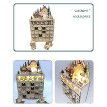 Load image into Gallery viewer, Christmas LED Advent Calendar with Light and Candy Drawers for Holiday Decoration
