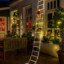 Load image into Gallery viewer, Christmas LED Ladder Lights with Climbing Santa for Indoor Holiday and Tree Decoration
