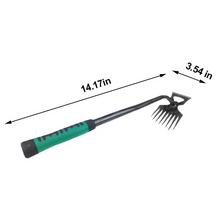 Load image into Gallery viewer, Dual-Purpose 8-Tooth Manganese Steel Hoe with Non-Slip Rubber Handle for Weeding, Digging, and Soil Loosening

