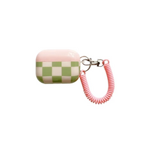 Load image into Gallery viewer, Checkerboard Lattice AirPods Case with Bling Bracelet Chain
