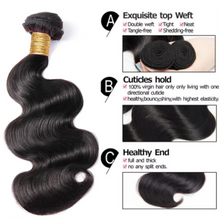 Load image into Gallery viewer, Short Peruvian Body Wave Hair Bundles 3/4 Pack Deals, 100% Unprocessed Virgin Human Hair, Loose Body Weave

