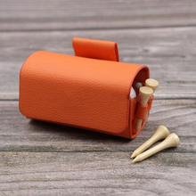 Load image into Gallery viewer, PU Leather Golf Ball Waist Pouch Outdoor Storage Case with Clip
