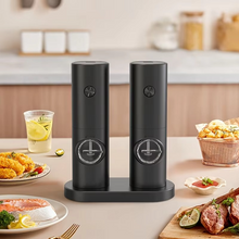 Load image into Gallery viewer, Electric Pepper and Salt Grinder Set with Adjustable Coarseness and LED Light
