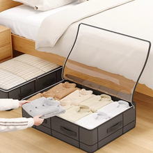 Load image into Gallery viewer, Heavy Duty Foldable Under Bed Storage Bag with Large Clear Window
