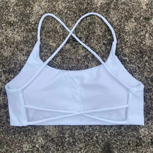 Load image into Gallery viewer, Women's Cross Back Spaghetti Strap Sports Bra with Chest Pad – Soft Athletic Yoga and Workout Top
