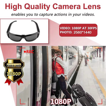 Load image into Gallery viewer, 1080P HD Wearable Sunglasses Camera with Video Recorder for Outdoor Surveillance
