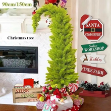 Load image into Gallery viewer, Crooked Neck Santa Hat Artificial Christmas Tree for Festive Home Décor

