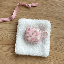 Load image into Gallery viewer, Exquisite Pink Rose Floral Bowknot Glossy Earphone Case with Ring
