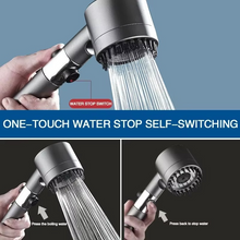 Load image into Gallery viewer, High Pressure 3-Mode Shower Head with Built-In Filter and Massage Brush
