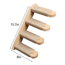 Load image into Gallery viewer, Wall-Mounted Cat Stairway and Scratching Post
