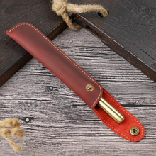 Load image into Gallery viewer, Genuine Leather Pencil Case, Travel Pen Sleeve for Journals and Fountain Pens
