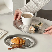 Load image into Gallery viewer, Premium Stainless Steel Oval Dinner Plates for Everyday Meals and Entertaining
