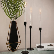 Load image into Gallery viewer, Modern Metal Gold Candlestick Holders for Wedding and Home Decor
