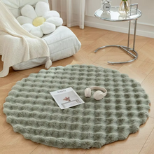 Load image into Gallery viewer, Luxury Faux Fur Bubble Round Rug for Bedroom and Living Room
