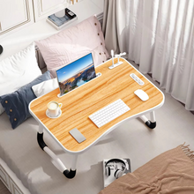 Load image into Gallery viewer, Portable Folding Laptop Table with USB Light, Fan, and Cup Holder - 15.75" x 23.62"
