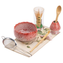 Load image into Gallery viewer, Petal Matcha Set Handcrafted Glazed Matcha Kit with Bowl Whisk and Tools in Luxury Gift Box
