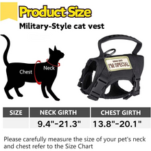 Load image into Gallery viewer, Adjustable Tactical Pet Harness with Control Handle for Cats and Large Dogs
