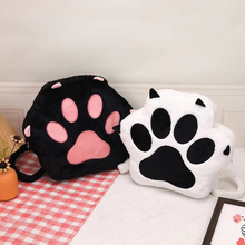 Load image into Gallery viewer, Cat Paw Furry Backpack Purse with Adjustable Straps and Zipper for Women and Girls
