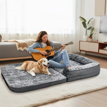 Load image into Gallery viewer, Human Size Giant Dog Bed with Plush Orthopedic Cushion
