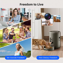 Load image into Gallery viewer, Smart 68oz Automatic Pet Feeder with Camera &amp; WiFi Control
