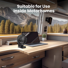 Load image into Gallery viewer, USB Clip-On Desk Fan with Quiet Brushless Motor and Strong Clamp – Portable Mini Personal Cooling Fan
