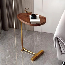 Load image into Gallery viewer, Modern C Shaped Side Table with Mobile Storage for Sofa or Bedside
