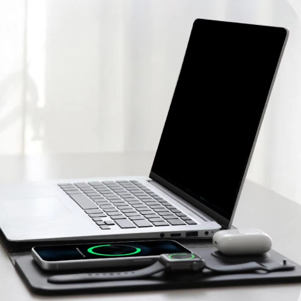 Picture of Magnetic 3-in-1 Wireless Charging Laptop Sleeve with Mouse Pad & D ...